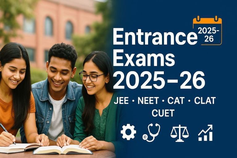 Upcoming Entrance Exams in India 2025–26: Complete List, Dates &amp; Details